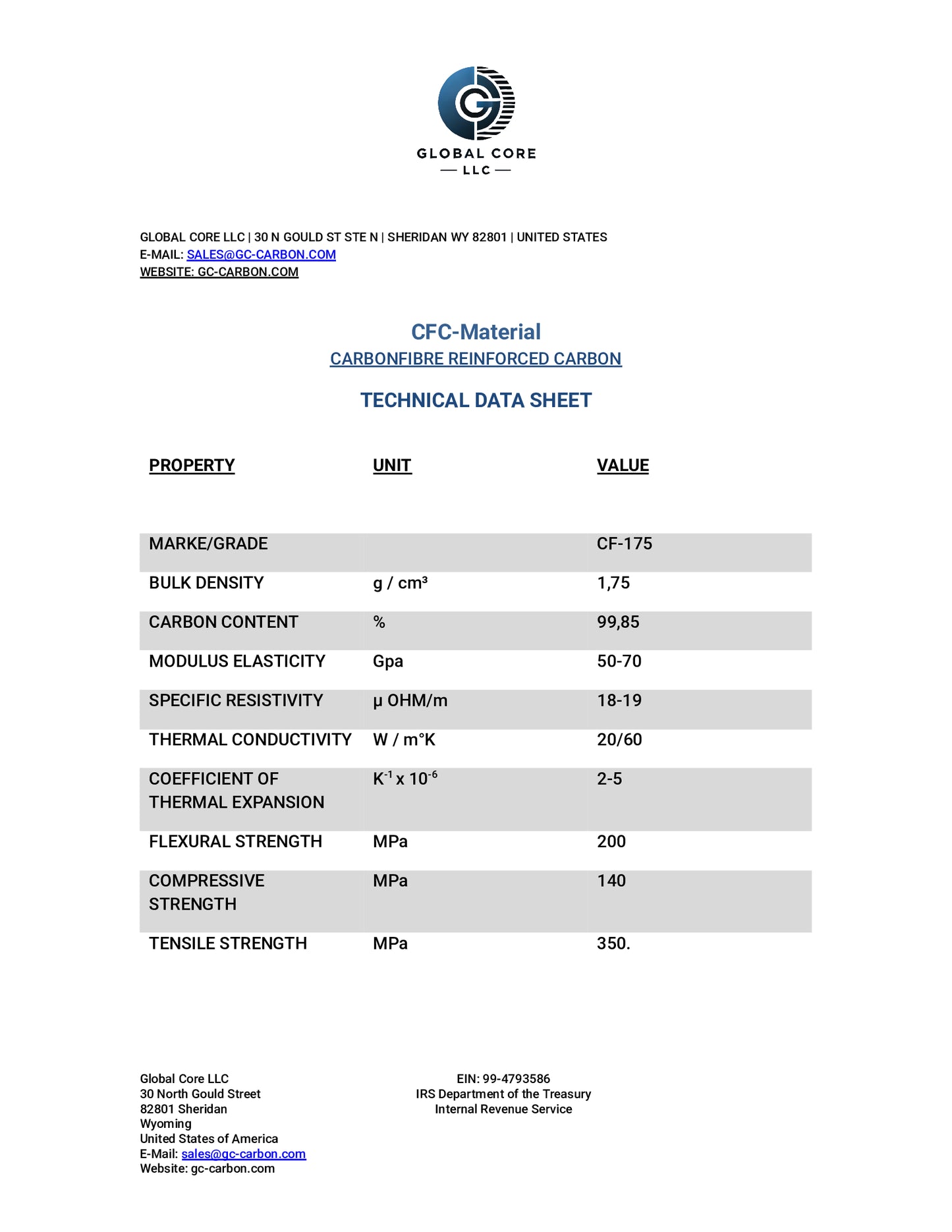 Carbon Fiber (CFC) Nuts – Heat-Resistant High-Performance Components in Various Sizes